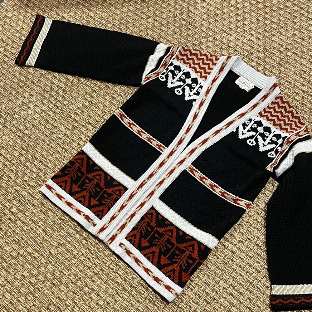 Chic vintage Black and gray Women's Cardigan